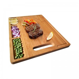 Bambushakningsplade med 3 indbyggede rum