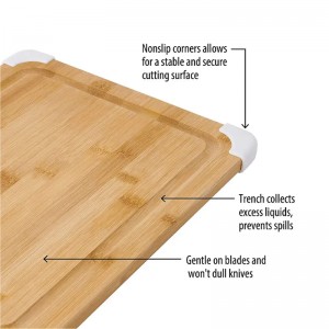 Bambus multifunktionelt antiskid skærebræt