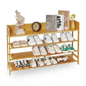 Multipurpose korridor og skab bambus sko rack opbevaring