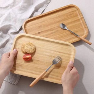 2 stykker service palle engros specialfremstillet bambus morgenmadsbakke (1)