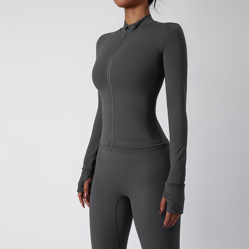 SC1053 Running Fitness Suit Langærmet yogabukser Sæt jakker Yoga Suit Set til Women Outdoor Gym Fitness Wear