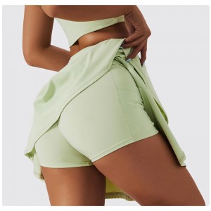 SC1055 Crop Top Polo Shirts og Tennis Nederdel Set Yoga Conjunto Yoga Set Fitness Woman 2024