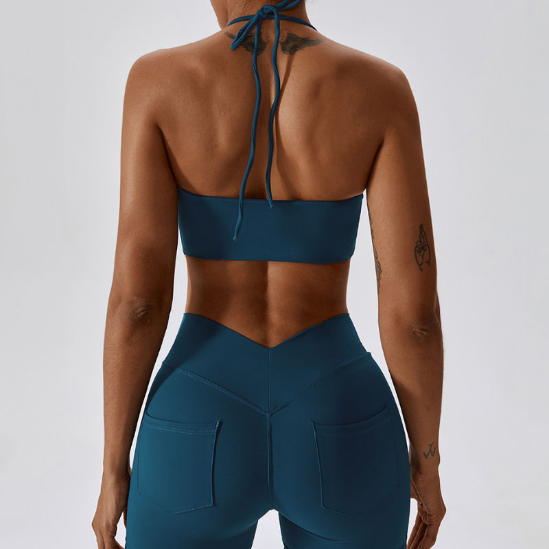 SC1065 2023 Ny brugerdefineret aktiv slid Yoga Suit Set Fitness v Cut Scrunch Back Yoga Shorts Yoga Fitness Sets