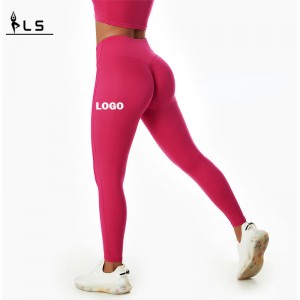 SC101010 Engrospris Høj talje Yogabukser Leggings Stræk rumpe Leggings til kvinder med brugerdefineret logo