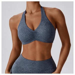 SC10133 78%nylon og 22% spandex grime åndbar hurtig tør hurtig tør fitness gymnastiksal yoga slid, der kører sportsbh til kvinder