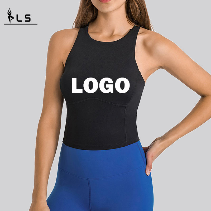SC10246 Fitnessafgrøde Top Tank Top Women's T-Shirts Vest Sportswear Workout Yoga Tank Top til kvinde