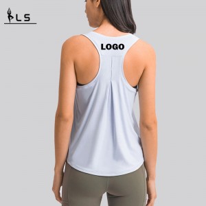 SC10256 Ladies Tank Tops Spring Fashion Loose Blouse Yoga Vest Tank Tops Womens Yoga Tank Top Open Back Back Back
