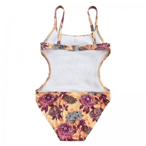 Børns badedragt med trykt grime bagud