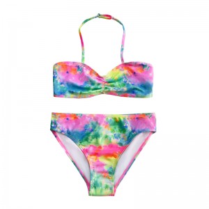 Børn \\\\ \'badedragt med halterhals og gradientfarve