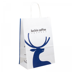 Engros Kraft Paper Bag Black Gift Shopping Paper Bag med logo til tøj Brugerdefineret emballagepose