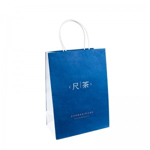 Brugerdefineret trykt dit eget logo til restaurant Catering Food Takeaway Togo Packaging Kraft Brown Paper Bag med håndtag