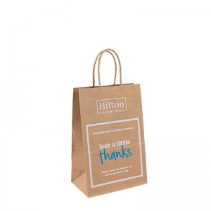 Print Brown Paper Kraft Bag Custom Clothes Paper Bag Kraft Bag