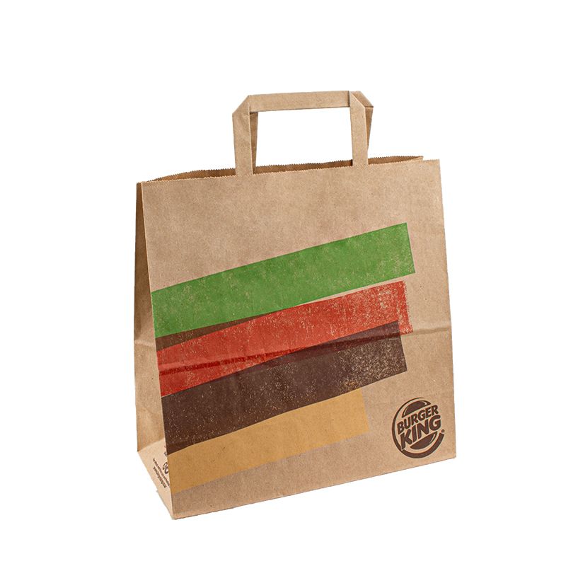 Kraft Paper Shopping Bag Food Packaging Brugerdefinerede papirposer med logo -papirpose med håndtag
