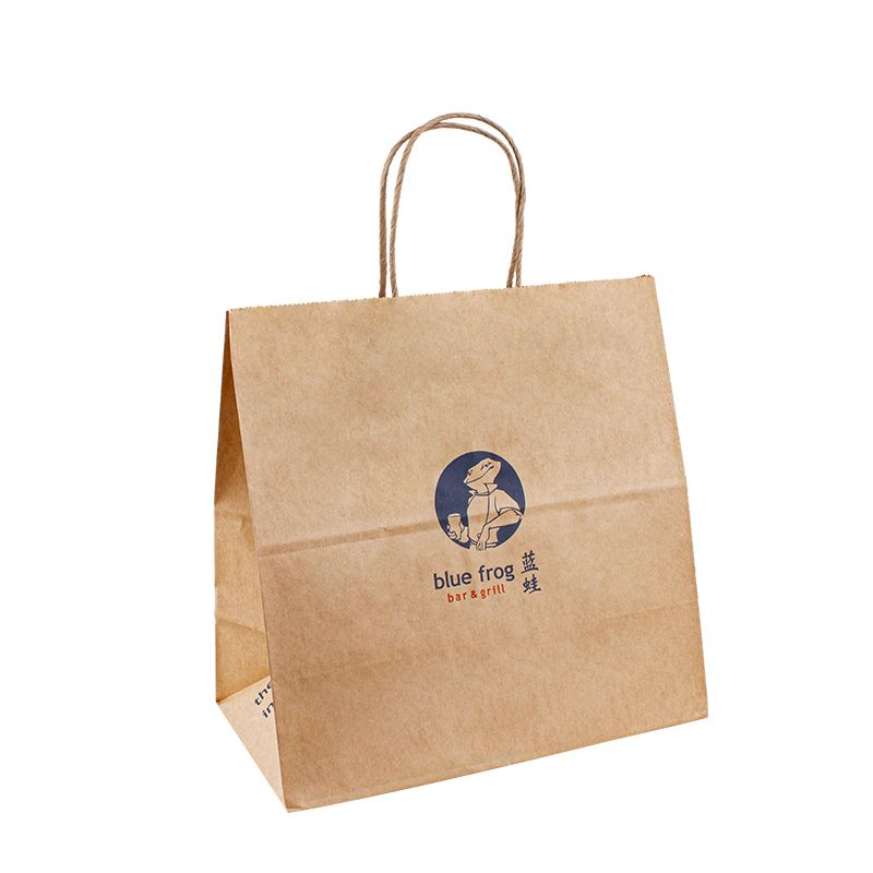 Paper Bag Logo Kraft Bag Custom Mini Paper Bag Party Bolsas Tak Paper Bag Lille papirpose