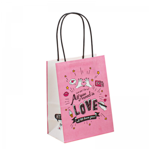 Håndter papirpose Paper Kraft Bag Paper Bag Gift med Bolsas Custom Print Paper Bag