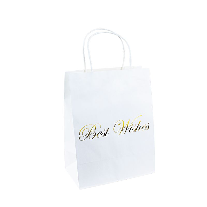 Tak papirpose din salgsfremmende Kraft Paper Shop -taske Papir gaveposer med håndtag Kraftpapirpose