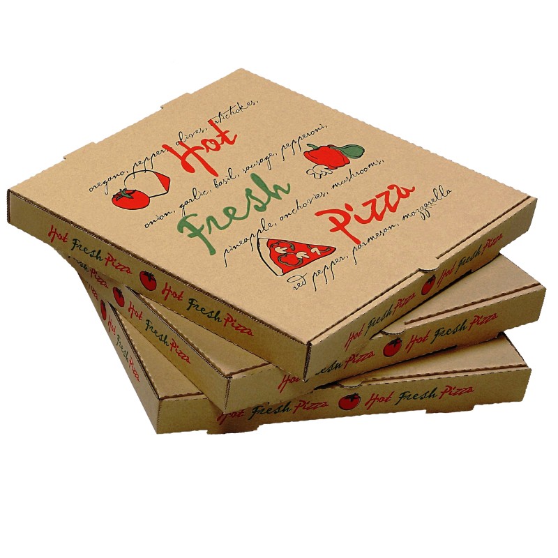 Trykt Kraft Pizza Box