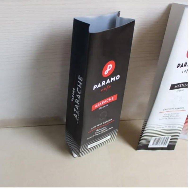 Brugerdefineret trykt Matt Black Packaging Side Gusset -kaffepose med ventil