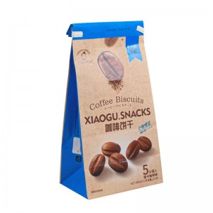 Brugerdefineret print logo brune papirposer takeaway håndværk shopping mademballage papir taske