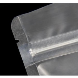 Formerbar flad madpakning pose lynlås matte klar lynlås plastik taske