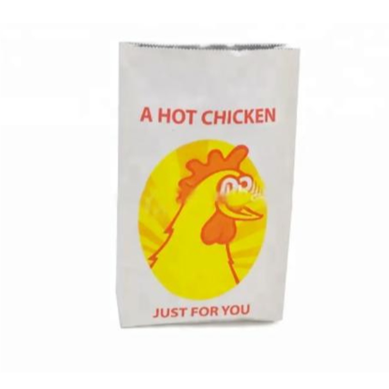 Genanvendelige poser varmt kyllingbrød madpakke trykt aluminiumsfolie foret firkantet bundpapirpose