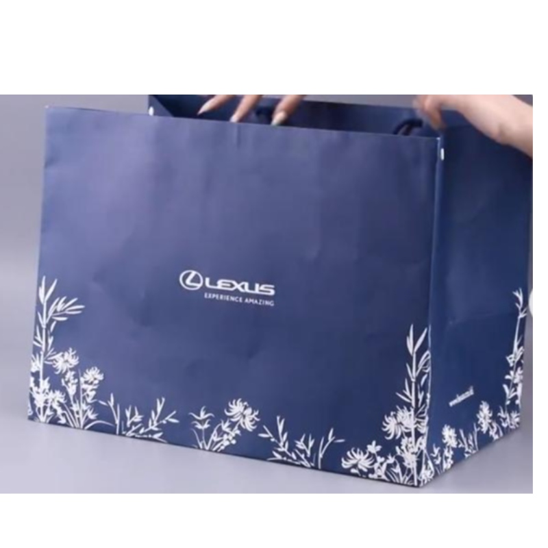 Luksusmatte gave indkøbspapirpose med logo til brugerdefineret emballagepose