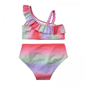 Gradient farve baby pige badetøj engros piger badetøj børn bikini baby badetøj OEM