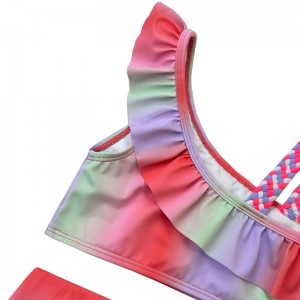 Gradient farve baby pige badetøj engros piger badetøj børn bikini baby badetøj OEM