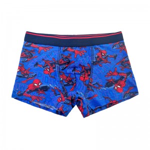Baby Navy Blue Spider-Man Print Comfort Basic Boy Underpants Farvekontrast