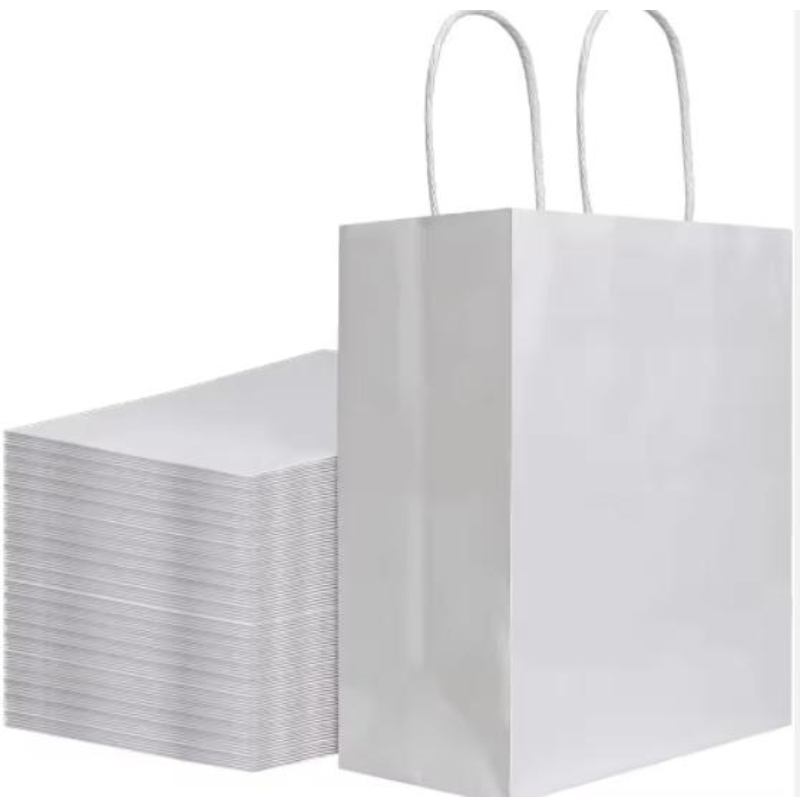 Tilpassede kraftpapirposer med dit eget personlige logo -shopping gavepapirposer