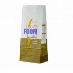 Ny stil 1 kg 2 kg hvedemel sukker emballage papir taske