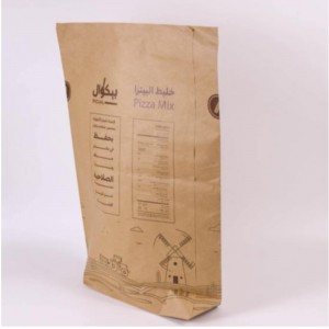 Miljøvenlig 2 kg 25 kg 30 kg brugerdefineret majsbrødmel emballage taske papirposer med dit eget logo genanvendeligt