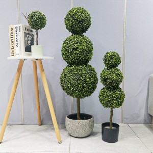Kunstig plante Topiary Ball Lav vedligeholdelses miljøvenlig græskugle til havereleverandør bryllupsdekor