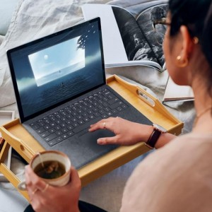 Bambus foldning morgenmadsbakke seng bord