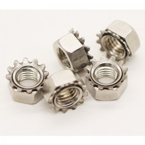 kombinationsmøtrikker med sekskantet fjederskive/K-låsemøtrik