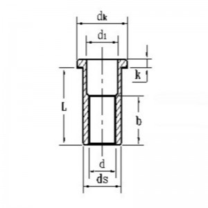 zink-farvet forsænket hovednittet møtrik