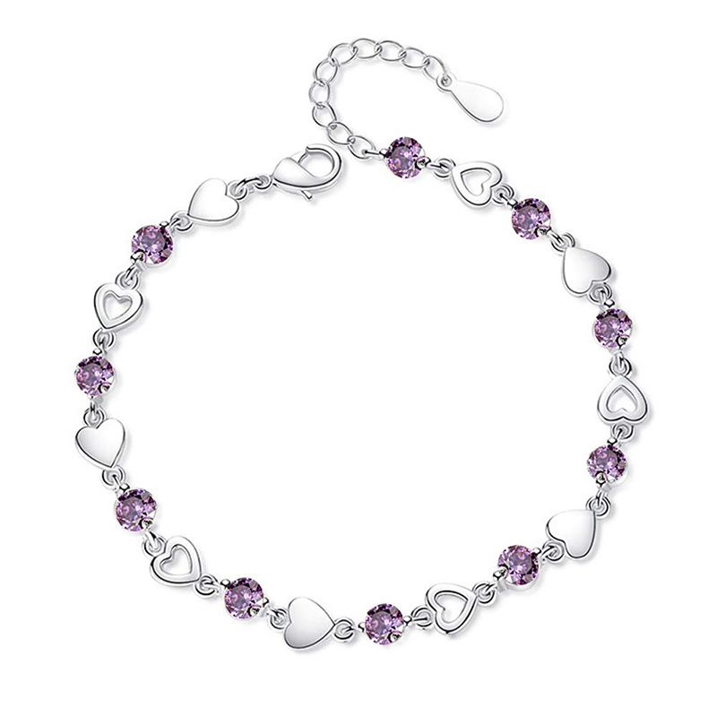 Hongde Love Heart Charm Chain Armbånd Armbånd Armbånd