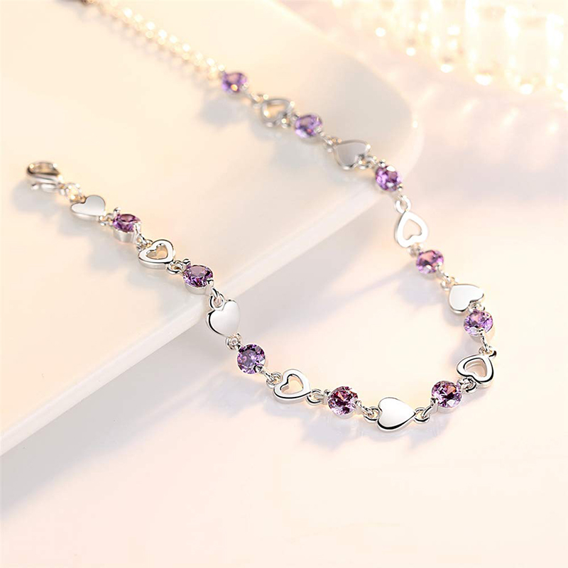 Hongde Love Heart Charm Chain Armbånd Armbånd Armbånd