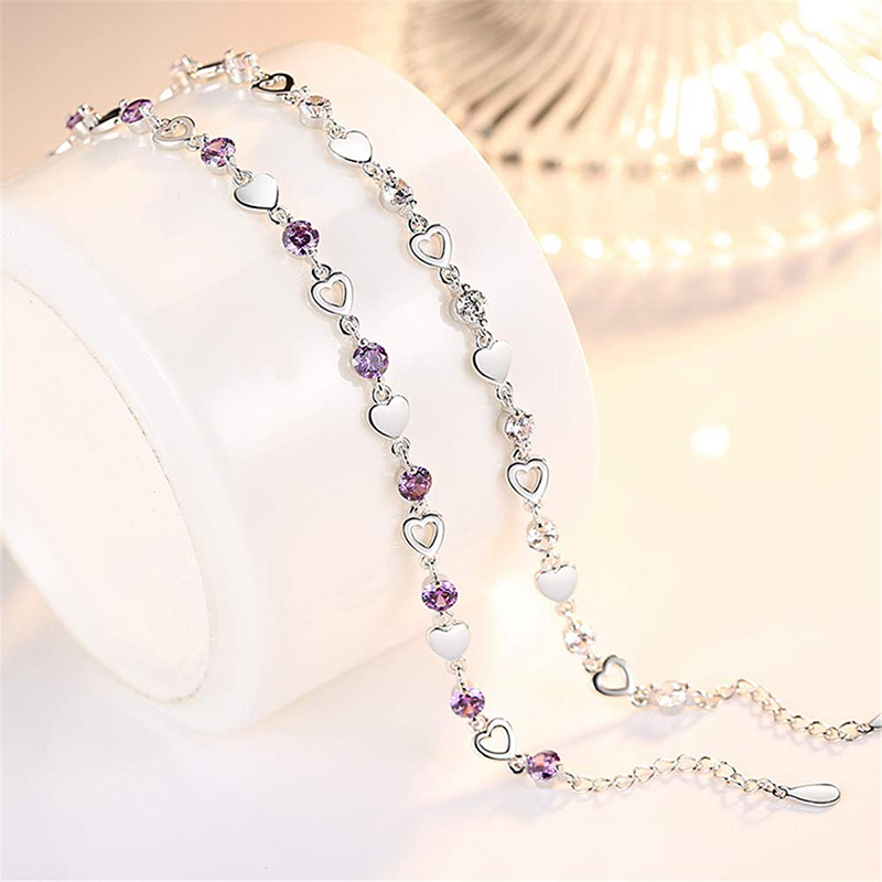 Hongde Love Heart Charm Chain Armbånd Armbånd Armbånd