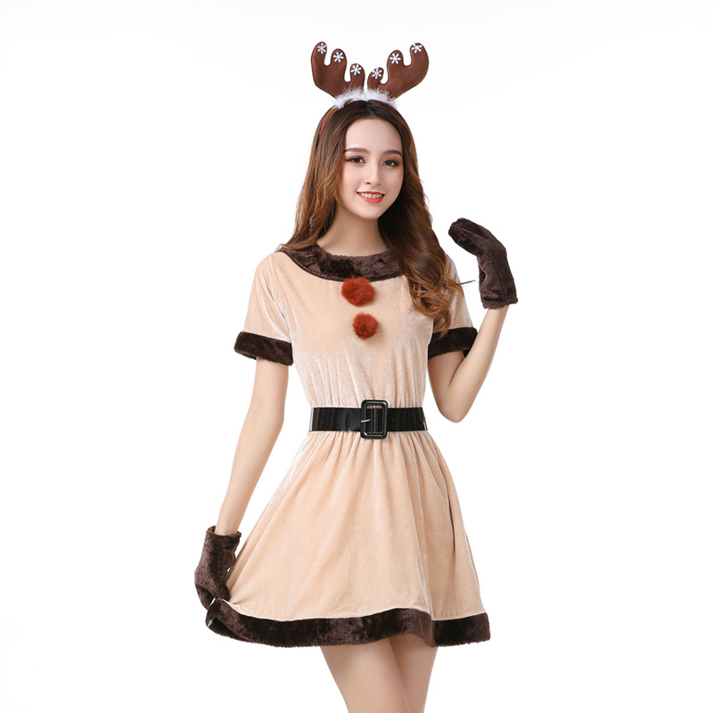 Ny - Style juluniform sæt, julemanden - Claus - Tema træskørt, kryds - Border Christmas Decorations for Wholesale232 Pris:$139.99