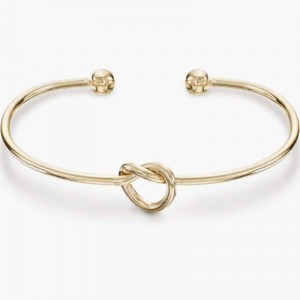 4K guldbelagt for evigt kærlighed knude uendelighed bangle armbånd til kvinder justerbar guld bangle armbånd til kvinder elegant guld-Belagt åben manchetarmbånd med knude design - moderne minimalistiske smykker til daglig slid og sp...