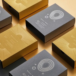 Luxe folie-Stemplet Kraft -gaveæske