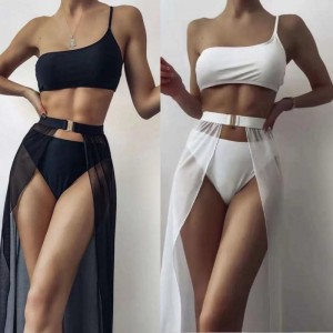 2025 Fashion New Style European and American Style Blonder-op sexet rygfri bikini tre-Stykke sæt, rygfri badedragt, tilgængelig i lager v041 Pris:$79.99
