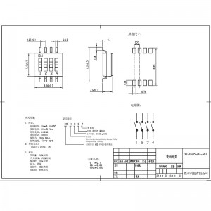 Dip switch DSHS-04-SGT, signalmodtagemodul til automobilautomatiseringsudstyr