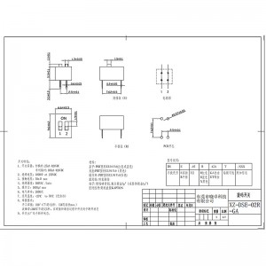Dip switch XZ-DSE-02RGA, 2P DIP -switch til signal, der modtager moduler inden for automobilautomatiseringsudstyr