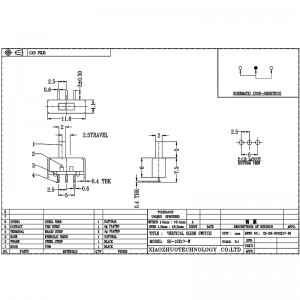 Slideafbryder SS12E17 Electric Heater Slide Switch Bend Foot 2-position 3-PIN -skiftekontakt