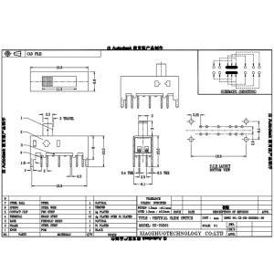 Slide switch SS25D01 dobbelt-Række 12-Pin glidende switch elektronisk produkt mikro lodret glidekontakt