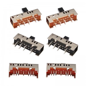 Slideafbryder SS23H06, dobbelt-Række 8-Pin lodret skydekontakt, lodret diasafbryder til elektrisk tæppe elektrisk varmeapparat