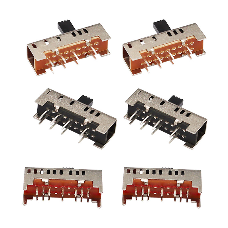 Slideafbryder SS23H06, dobbelt-Række 8-Pin lodret skydekontakt, lodret diasafbryder til elektrisk tæppe elektrisk varmeapparat