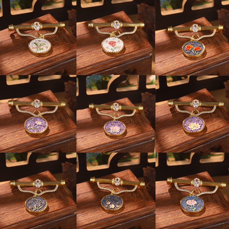 Metal blomster smykkesæt